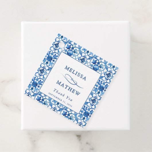 青モダンと白地中海の結婚の フェイバータグ (インサイチュ)