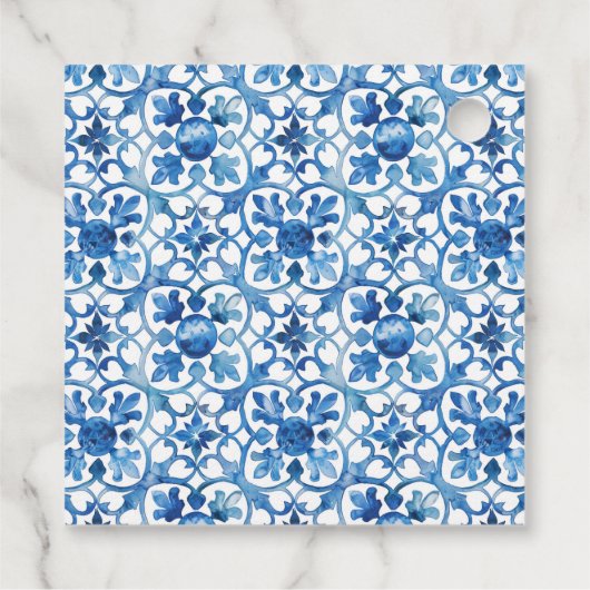 青モダンと白地中海の結婚の フェイバータグ (裏面)