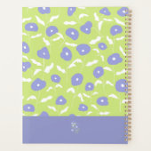 青モダンと緑のパーソナライズされたプランナー プランナー手帳 (裏面)