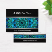 青モダンと緑の宝石マンダラのギフト証明書 (デスク)