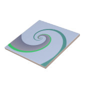 青モダンと緑の波 タイル (側面)