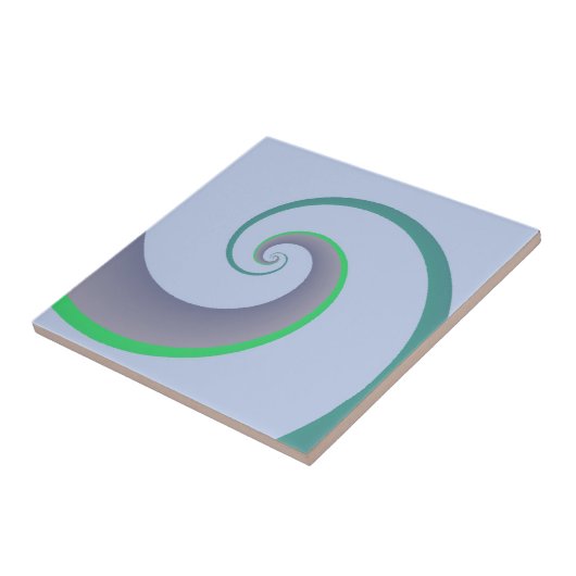 青モダンと緑の波 タイル (側面)