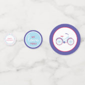 青モダンと赤のパーティー コンフェッティ (正面)