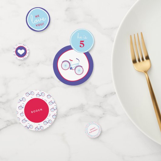 青モダンと赤のパーティー コンフェッティ (グループ)