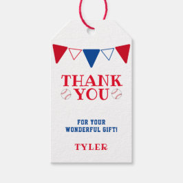 青モダンと赤の野球 ギフトタグ