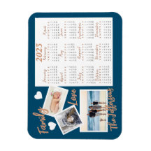 青モダンと金ゴールドの新年のカレンダーの写真