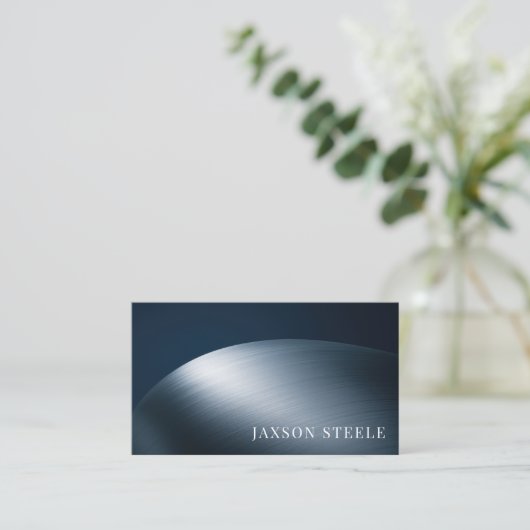 青モダンと鉄鋼 名刺 (スタンド正面)