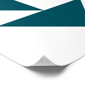 青モダンと黄色の幾何学模様 ポスター (角)