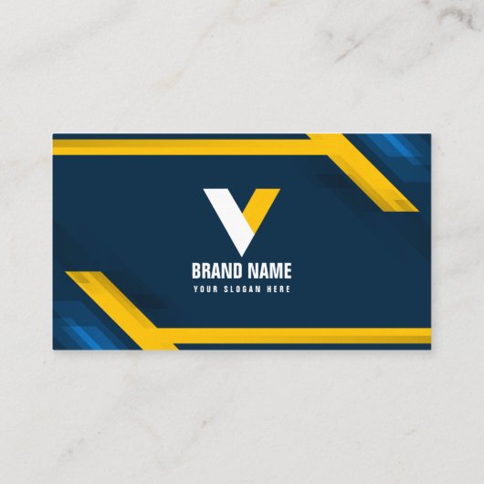 青モダンと黄 名刺 (裏面)