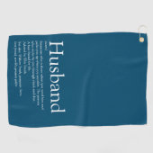 青モダンのスタイリッシュおもしろいの定義 ゴルフタオル (横)