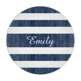 青モダンのパタストライプのーン名 カッティングボード