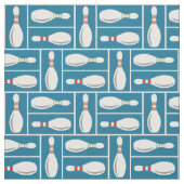 青モダンのボール/ボーリングピン ファブリック (見本)