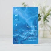 青モダンの結婚詳細 エンクロージャーカード (スタンド正面)