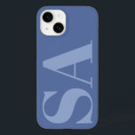 青モダンイニシャルモノグミニマルラムコンテンポラリー Case-Mate iPhone 14ケース<br><div class="desc">コーナモダンフラワーブルーコンテンポラリーイニシャルモノグラムミニマルの電話ケースデザイン。</div>