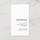 青モダンエレガントフェイク金ゴールドシザー美容師 名刺 (裏面)