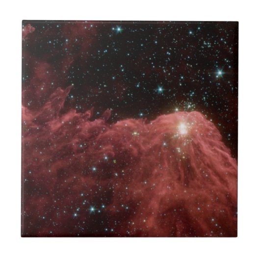 青モダンエレガント宇宙風景 タイル (正面)