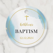 青モダンエレガント洗礼 フェイバータグ (裏面)