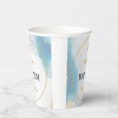 青モダンエレガント洗礼 紙コップ (右)