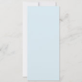 青モダンエレガント男の子の洗礼 招待状 (裏面)