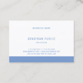 青モダンエレガント白プロフェッショナルテンプレート 名刺 (裏面)