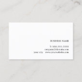 青モダンエレガント白モノグラムはっきりしたコンサルタント 名刺 (裏面)