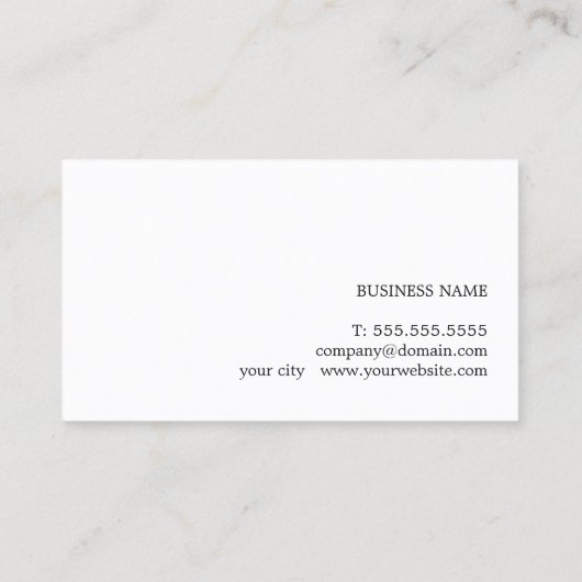 青モダンエレガント白モノグラムはっきりしたコンサルタント 名刺 (裏面)