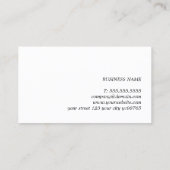 青モダンエレガント白モノグラムはっきりしたコンサルタント 名刺 (裏面)