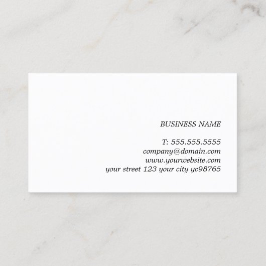 青モダンエレガント白モノグラムはっきりしたコンサルタント 名刺 (裏面)