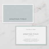 青モダンエレガント緑シンプルテンプレートミニマル 名刺 (正面/裏面)