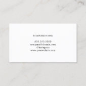 青モダンエレガント金ゴールドストライプコンサルタント 名刺 (裏面)