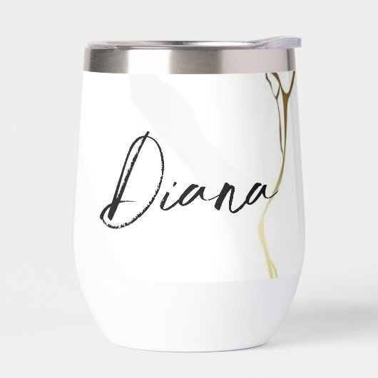 青モダンエレガント金ゴールド大理石パーソナライズされた名 (左面)