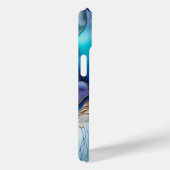 青モダンエレガント金ゴールド大理石パーソナライズされた名 Case-Mate iPhoneケース (裏面 / 右)