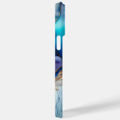 青モダンエレガント金ゴールド大理石パーソナライズされた名 Case-Mate iPhoneケース (裏面 / 右)