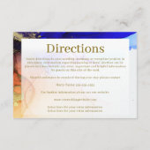 青モダンオレンジ金ゴールド結婚ズ エンクロージャーカード (裏面)