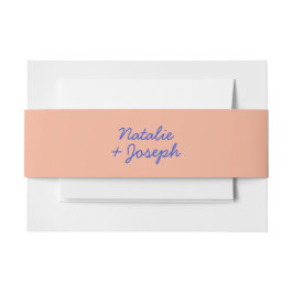 青モダンカラフルお洒落結婚はっきりしたレトロ 招待状ベリーバンド