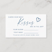 青モダンキスシャワーゲームカードの数 プレイスカード (正面)