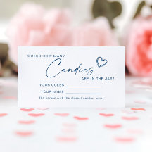 青モダンキャンディースシャワーゲームカードの数