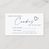 青モダンキャンディースシャワーゲームカードの数 プレイスカード (正面)