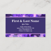 青モダンクール、紫、ピンクの抽象芸術 名刺 (裏面)