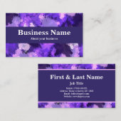青モダンクール、紫、ピンクの抽象芸術 名刺 (正面/裏面)