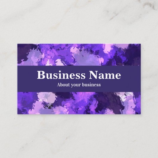 青モダンクール、紫、ピンクの抽象芸術 名刺 (正面)