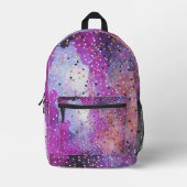 青モダングラデーション宇宙銀河系女の子 プリントバックパック (正面)