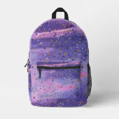 青モダングラデーション宇宙銀河系女の子 プリントバックパック (正面)