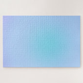 青モダングラデーション水彩虹 ジグソーパズル (横)