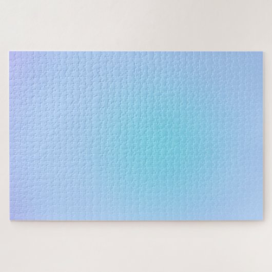 青モダングラデーション水彩虹 ジグソーパズル (横)