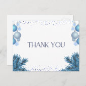 青モダンサンキューカード シーズンポストカード (正面/裏面)