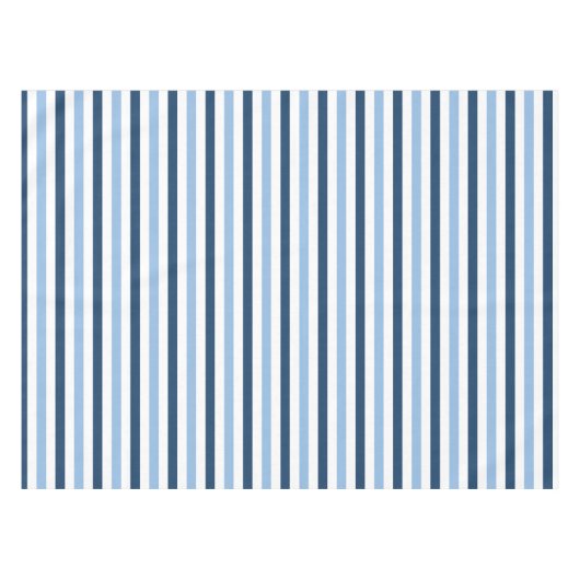 青モダンシンプルと白の二色のトナストライプのー テーブルクロス (正面(横))