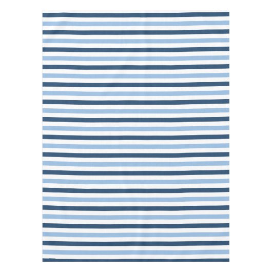 青モダンシンプルと白の二色のトナストライプのー テーブルクロス (正面)