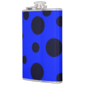 青モダンシンプル模様の黒い水玉模様 フラスク (左)