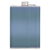青モダンシンプル色の海軍のグラデーション フラスク (裏面)